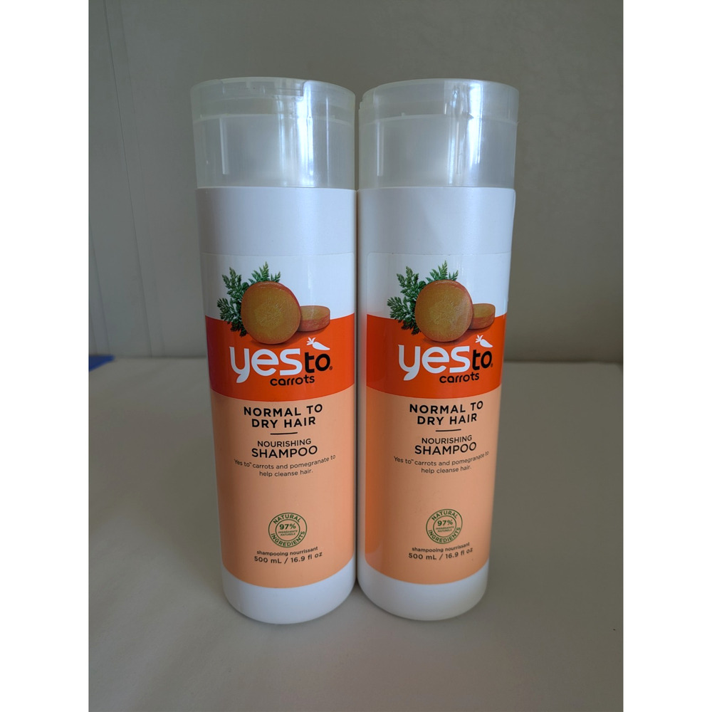 Yes To Carrots Nourishing Shampoo Lot of 2 New 500ml 16.9 Oz Each Discontinued